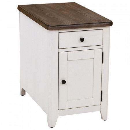 P2728 Collection 02 : Bộ 2 Bàn Trang Trí - Màu Trắng + Nâu